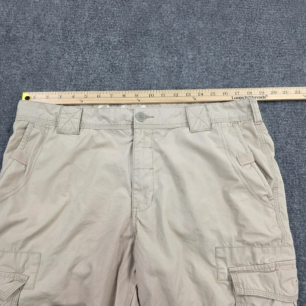 Cabelas Mens Khaki Cargo Pants Relaxed Fit Utility Outdoor‎ Size 36x30